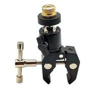 Crab Clamp Articulated 1/4" Mini Ball Head to 5/8" Thread - Adjustable Holder for Microphones, for Insta360 X5 X4 X3 X2,Cameras, Lights