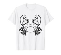 Crab Crayfish Coloring and Painting by Yourself Value Graphic T-Shirt