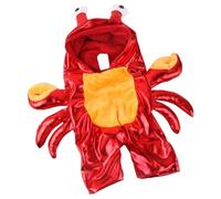 Crab Dog Costume - Funny Crab Costume For Small Dogs, Crab Dog Costume With Claws | Cute Pet Outfit With Red Hood For Hall
