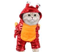 Crab Dogs Costume - Funny Crab Costume For Small Dogs, Crab With Claws | Cute Red Sweatshirt Outfit For Halloween, Cosplay Clothes New