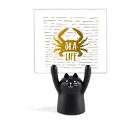 Crab Food Marine Life Art Deco Fashion Memo Holder Cartoon Black Cat Stand Decoration