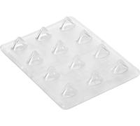 Crab Grab Mini Shark Teeth Snowboard Stomp Pad, 7.4 x 9.4 cm Clear