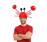 Crab Hat | Lobster Hat | Novelty Felt Crab Hats | Lobster Headpiece | Lobsters Claw Costume Accessories | Lobsters & Crabs Decor | Crabs Costume Accessory | Red Felt | Adjustable | 13"