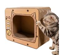 Crab House Cats - Television Style Creative Structure, Stable Floor Grip Design, Multi- Scratch Board, Play Area Pets | Cat Activities Indoors Furniture Berry