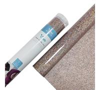 Crab HTV Heat Transfer Vinyl Roll - Glitter 12” x 5ft, Easy to Cut & Weed Iron on Vinyl for DIY T-Shirts Bags Gifts Design Compatible Cricut, Silhouette Cameo, Heat Press, Cutter Machine (Candy)