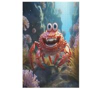 Crab Jigsaw Puzzles for Kids 1000 Pieces 3d Wooden Puzzle Decompression Game for Adults Women Girl Educational Game Toys 78×53cm