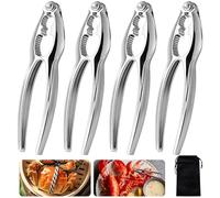 Crab Leg and Claw Crackers Seafood Shellfish Lobster Multipurpose Nutcracker for Cooking Seafood 4 Pack