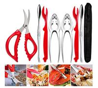 Crab Leg Crackers and Tools - Lobster Crackers and Picks Set Shellfish Crab Claw Cracker Stainless Steel Seafood Crackers & Forks - lobster tools for eating