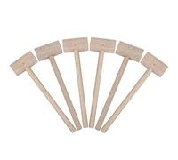 Crab & Lobster Mallets, Natural Wooden Seafood Shellfish Hammers, Set of 6