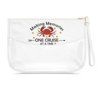 Crab Lovers Gift Cruise Clear Makeup Bag Cruise Gift Summer Beach Travel Accessories for Women Cosmetic Bag Cruise Vacation Present for Daughter Sea Animal Lover Present Toiletry Pouch for Travel,