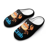 Crab Men's Cotton Slippers for Winter Casual House Shoes Soft Comfy Slip Indoor Outdoor