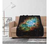 Crab Nebula Printed Double-Layer Double-Sided Blanket, Suitable for Sofa Beds, Airplane Office Plush Blankets