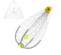 Crab Net, Folding Steel Net for Crabs, Weighted Cage for Shrimp Lobsters Fish Water and Saltwater for Kayaking Beach Lake Jetty