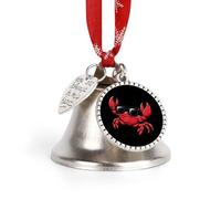 Crab Ocean Animal Christmas Jingle Bells Tree Hanging Ornament Xmas Bell Pendant Party Festival Decor Love Bell