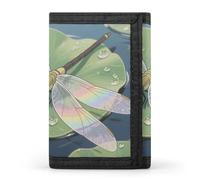 Crab on Coconut Shoes Trifold Wallet Front Pocket Coin Purse - Slim Credit Card Holder for Men & Women, crystal dragonfly, One Size, Classic
