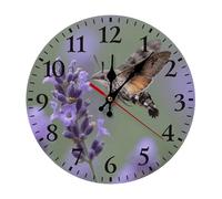 Crab on Coconut Shoes Wall Clock for Bedroom, Operated Clocks with Arabic Numerals, Round Silent Non-Ticking Clock for Kitchen, Bathroom, Living Room, Office Decorative Clocks with Easy Read Numbers