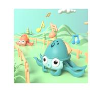 (Crab Orange, English language) Automatic Sensing Crawling Toy Singing Octopus Crab Electric Pet Toy for Kids with Obstacle Avoidance
