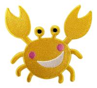 Crab Patch Iron Sew On Clothes Childrens Girls Boys Kid Crafts Embroidered Badge