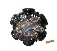 Crab Pot Cage - Portable Fish Catch Trap, Heavy Duty Net Design, Compact Folding Gear | Reinforced Wire Frame System, Reliable Multi Bait For Capture Crayfish Shrimp Lobster Herring Small Fishh Use