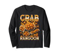 Crab Rangoon Bootleg 90s Rap 80s Rock Funny Chinese Food Long Sleeve T-Shirt