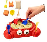 Crab Sandbox with Cover - Relaxing Desktop Decor,Adult Sensory Sandscape Kit | for Adults College Students Collectors Relaxation Seekers Office Study Living Room Bedroom Bookshelf Nightstand