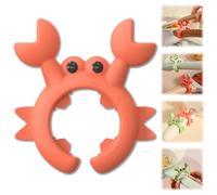 Crab Spatula Holder,Crab Utensil Rest Crab Spoon Holder,Anti-Scalding Silicone Utensil Holder,Adjustable Crab Utensil Holder Silicone Spatula Holder,Easy Gadgets for Kitchen,Silicone Spoon Rest,Orange