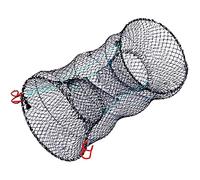 Crab Trap, 30 x 60 cm, Foldable Bait Fish Trap, River Crayfish Trap, Crab Trap, Foldable for Fishing, Crabs, Shrimp, Lobster Eel, with Cast Rope, Bait Bag (30 x 60 cm with Accessories)