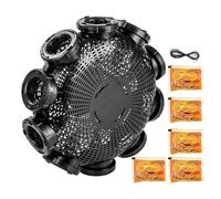 Crab Trap Cage - Fishing Mesh Pot for Crawfish Lobster Eel Catching | Foldable Net Structure Steel Frame, Escape Resistant Entry Design, Easy Bait Access Tool for Saltwater Freshwater River Lake Use