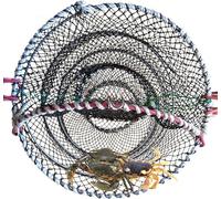 Crab Trap Fishing Net Shrimp Basket Bait Traps Fishing Accessories Line Lobster Cage Bait Case Portable Folded
