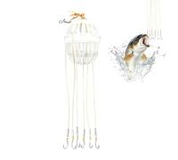 Crab Trap - Robust Bait Cage with 6 Hooks, Includes Bucket, Reinforced Design | Fishing Equipment Lakes, Rivers, Saltwater, Catfish, Kayak, Water Activities, Outdoor Activities