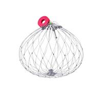 Crab Trap - Stainless Steel Nylon Mesh 52cm Folding Catch Cage, Automatic Open & Close Net, Lobster Net Tool