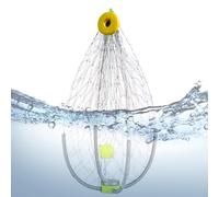 Crab Trap - Steel Cage Trap - Portable for Lobsters Shrimp Crustaceans Fish in Saltwater and Freshwater Kayaking Pier Dock Rivers Lakes Ponds