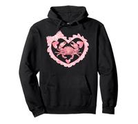 Crab tshirt Crab Shack Crab Lover Retro Style Crab Heart Tee Pullover Hoodie