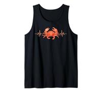 Crab Tshirt Crab Shack Crab Lover Retro Style Crab Heartbeat Tank Top