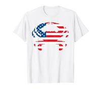 Crab Vintage American US Flag Graphic Design for Crab Lovers Value Graphic T-Shirt, Men, White, S