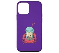 Crab With Boba Tea Kawaii Cute Funny Case for iPhone 12 mini