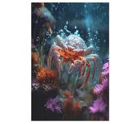 Crab Wooden Jigsaw Puzzles 1000 Pieces Family Activity Puzzle Educational Games for Adults And Kids Age 12 Years Up （78×53cm）