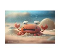 Crab Wooden Jigsaw Puzzles for Adults 1000 Pieces Jigsaw Puzzle For Kids Age 12 Educational Game Toys （75×50cm）