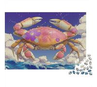 Crab Zodiac Astrology 1000 Pieces Eco-Friendly Paper Jigsaw Puzzle Bundle for Senior Enthusiasts, Stress Relief Puzzle, Travel Activity, Popular 70x50cm/1000pcs