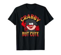 Crabby But Cute Crustacean Cartoon Crab Humor Funny Food Pun T-Shirt