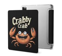 Crabby Crab Cute Tablet Case with Pencil Holder Unisex Slim Hard Protective Cover Compatible with iPad 2020 /Pro 2020/2020 AIR 4 /Pro 2021