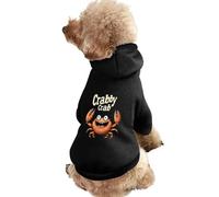 Crabby Crab Printed Dog Hoodie Breathable Soft Cat Sweatshirt for Small Medium Large XL