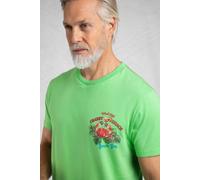Crabby Shack Back Print Graphic T-Shirt Weird Fish Bright Green L