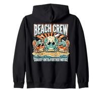 Crabby Until Further Notice Beach Crew Summer Zip Hoodie