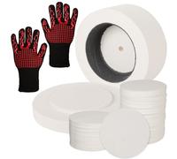 Crabcut Large Microwave Kiln with 50 Sheets Kiln Paper - Professional Glass Fusing Kit for Jewelry Making & Pottery Crafts - Home Use & Beginner Friendly