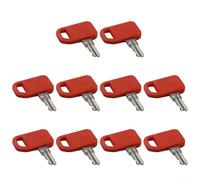 Crabop 10 Pack Ignition Key Set For AT195302 AR51481 R45361,Metal Plastic Replacement Parts For Tractors Backhoes Heavy Equipment