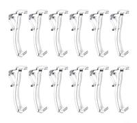 Crabop 12 Pack Clear Blind Valance Clips 2.5 Inch Sturdy Plastic Replacement Parts for Vertical Blinds Home Office Shop Decoration