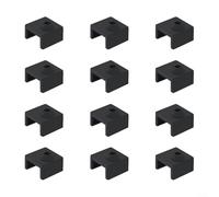 Crabop 12Pcs Silicone Sock for CR-10 3D Printer, Heat Resistant Nozzle Cover up to 280°C, Prevents Clogs & Burns, Easy Install for Ender 3 Series, Black