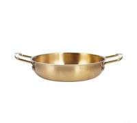 Crabop 18Cm Stainless Steel Ramen Soup Pot With Handles, Ergonomic Handles For Noodles, Broths And Stews, Even Heat, Dishwasher Safe (gold)