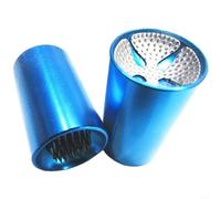 Crabop 2-in-1 Billiard Cue Tip Tool with Needle Pointer and Grinder, Aluminum Alloy Repair Kit for Shaping and Scuffing Tips, Compact 30mm Pocket Size for Pool Players(Blue)